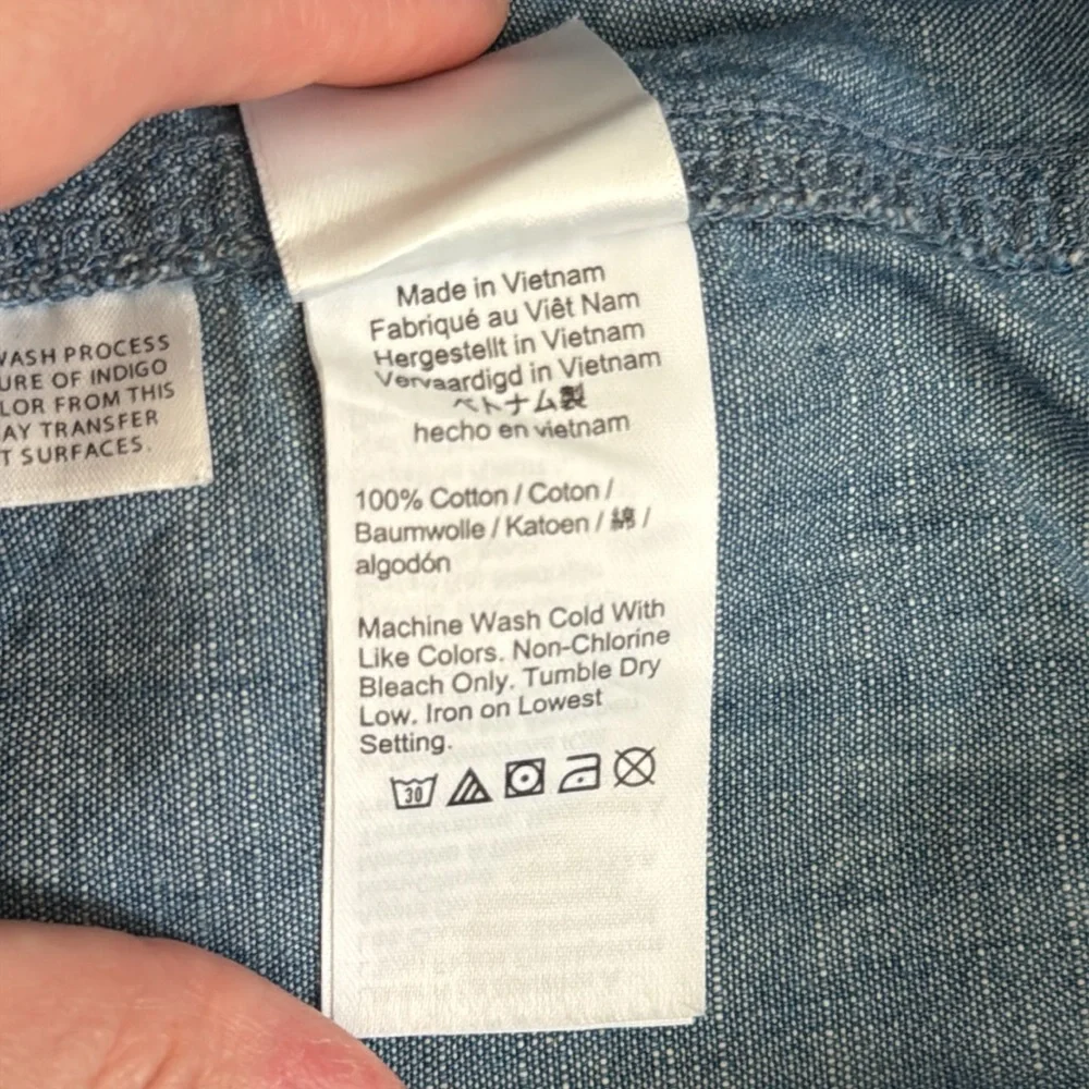 {NWT} J.Crew | Seaside Cotton Chambray Drawstring Short J2383 Oasis Blue (S) - Picture 10 of 16